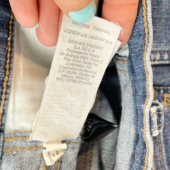 Madewell Womens 10" High Rise Skinny Jeans Blue 24 Step Hem Edition Distressed - Picture 6 of 13